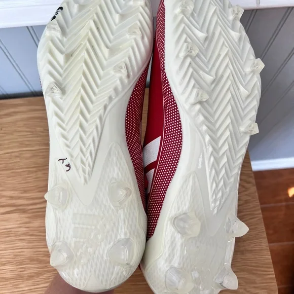 Adidas Men’s Adizero Electric Red and White Football Cleats